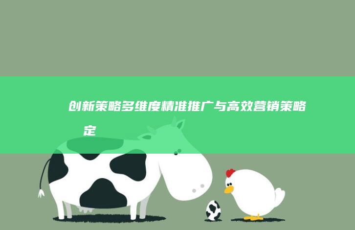 创新策略：多维度精准推广与高效营销策略制定